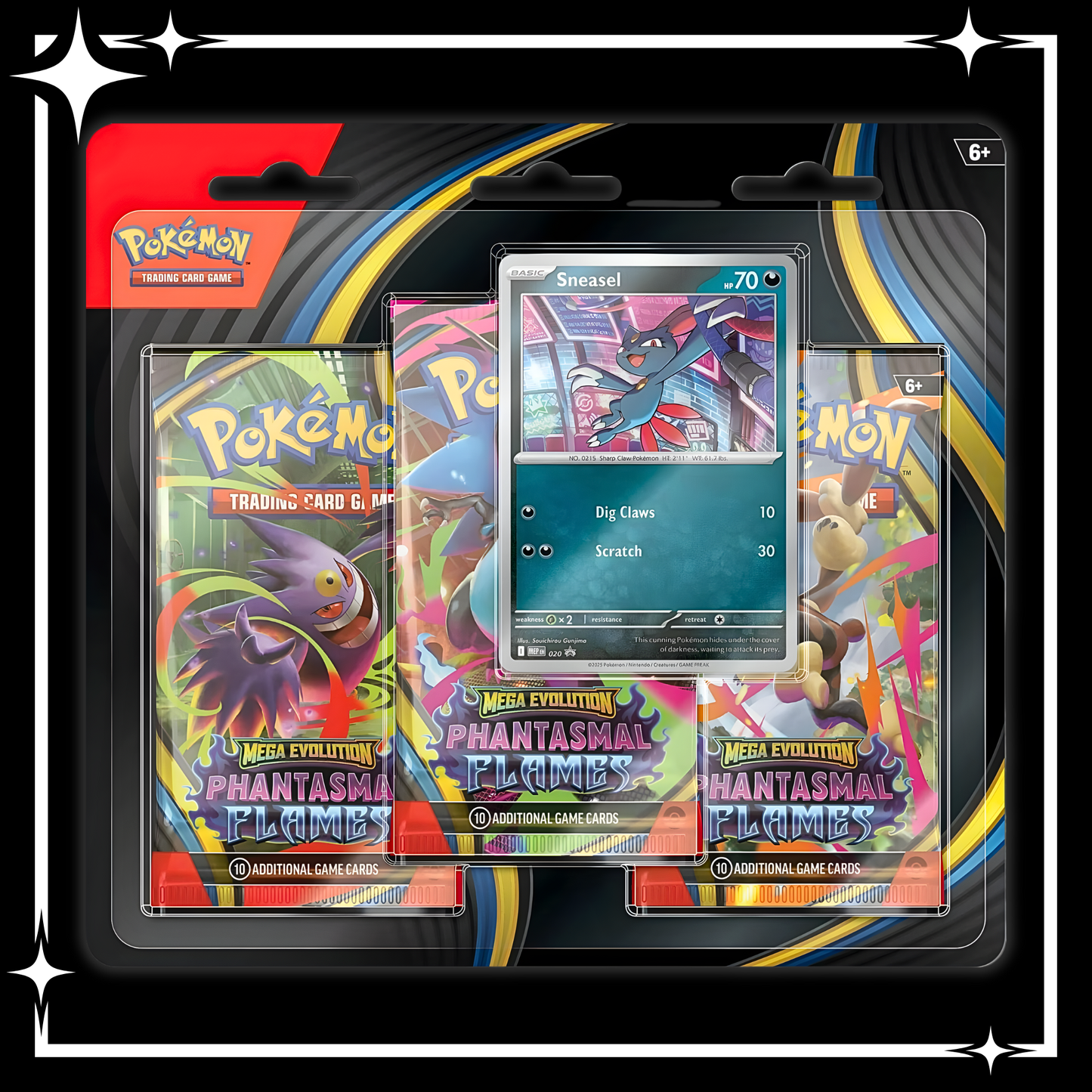 Pokémon TCG: Phantasmal Flames 3 Pack Blister - Styles May Vary