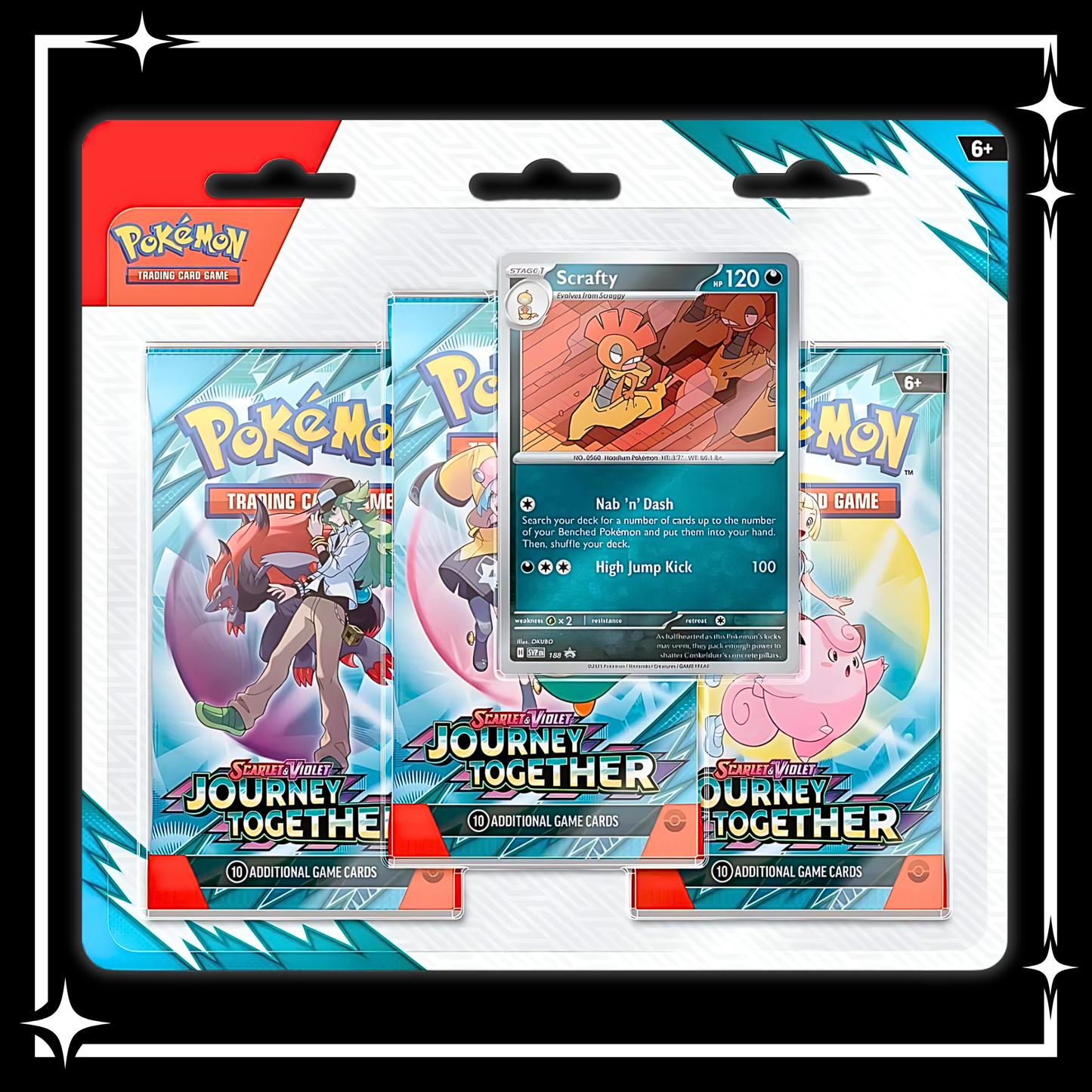 Pokémon TCG: Journey Together 3 Pack Booster - Styles May Vary