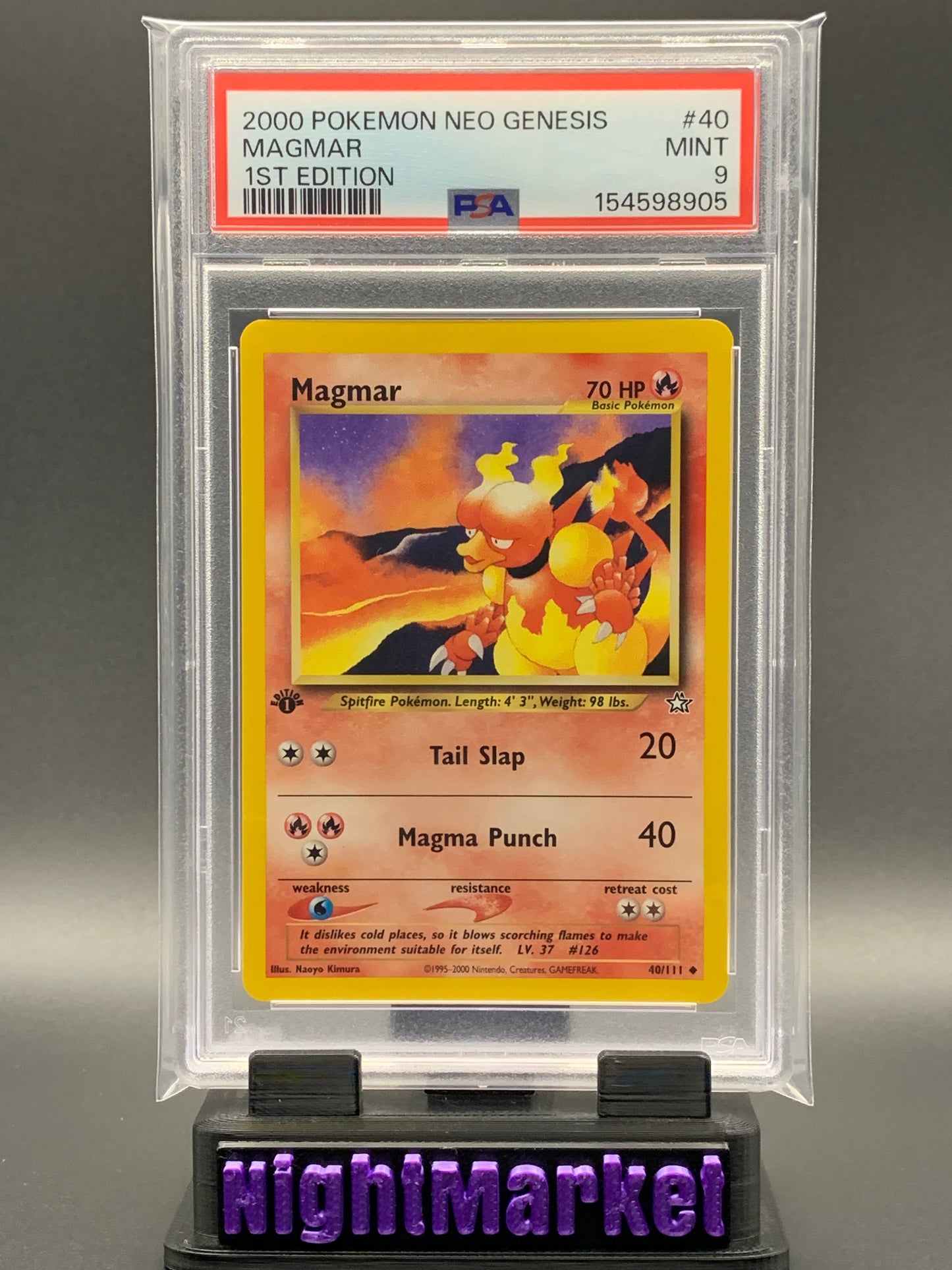 PSA 9 Magmar 1st Edition EN #40