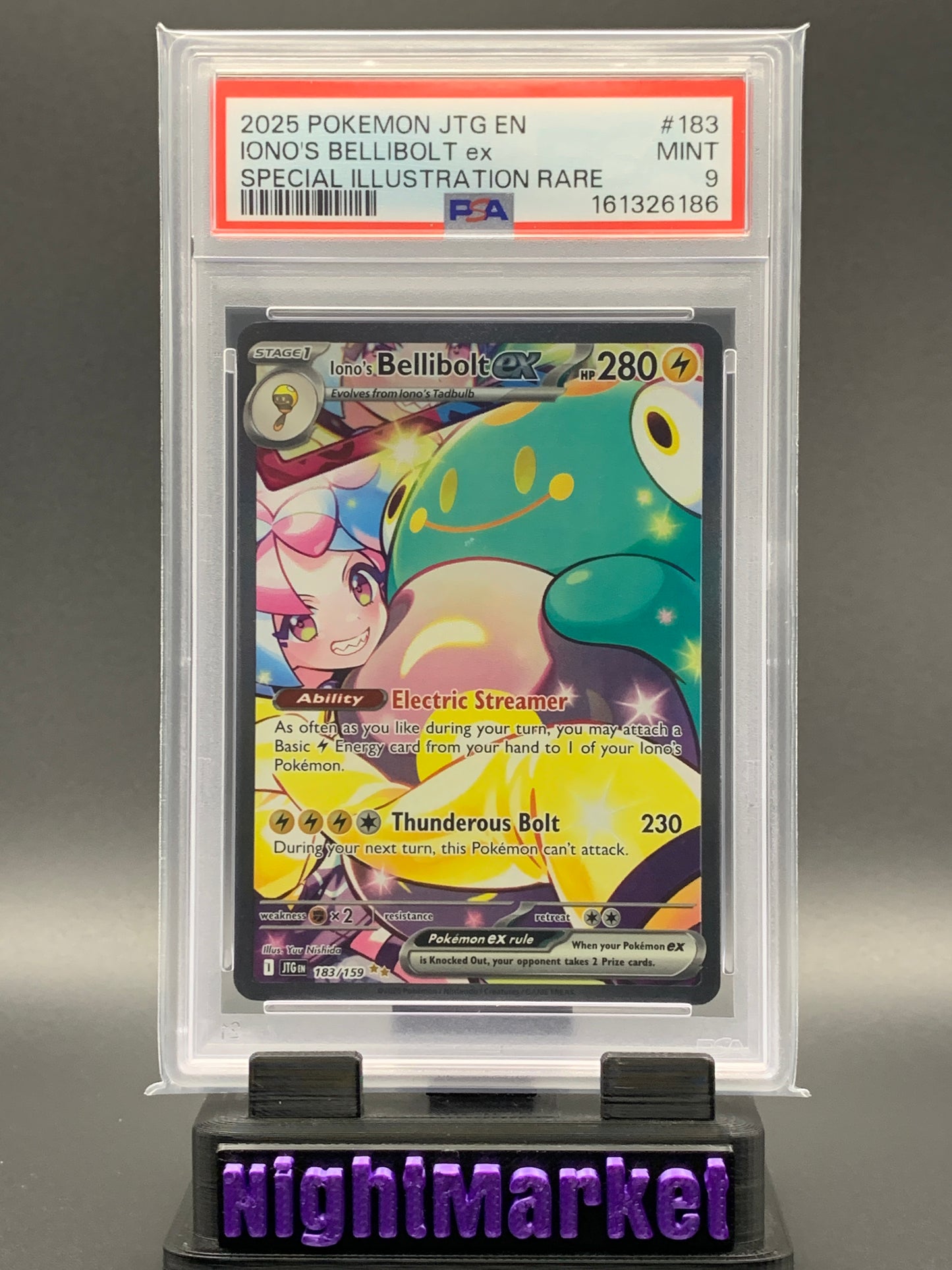 PSA 9 Iono's Bellibolt EX EN #183