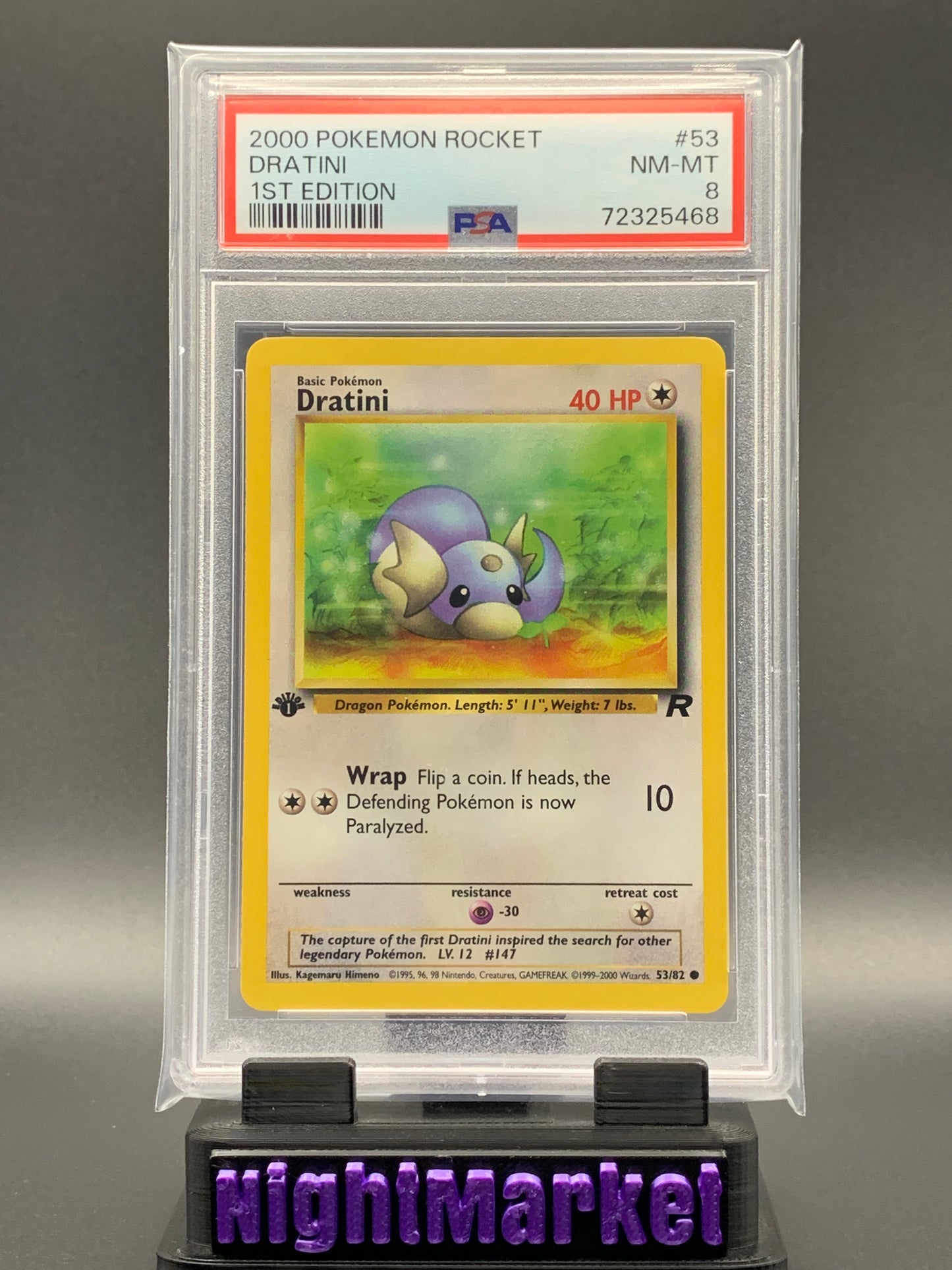 PSA 8 Dratini Rocket 1st Edition EN #53