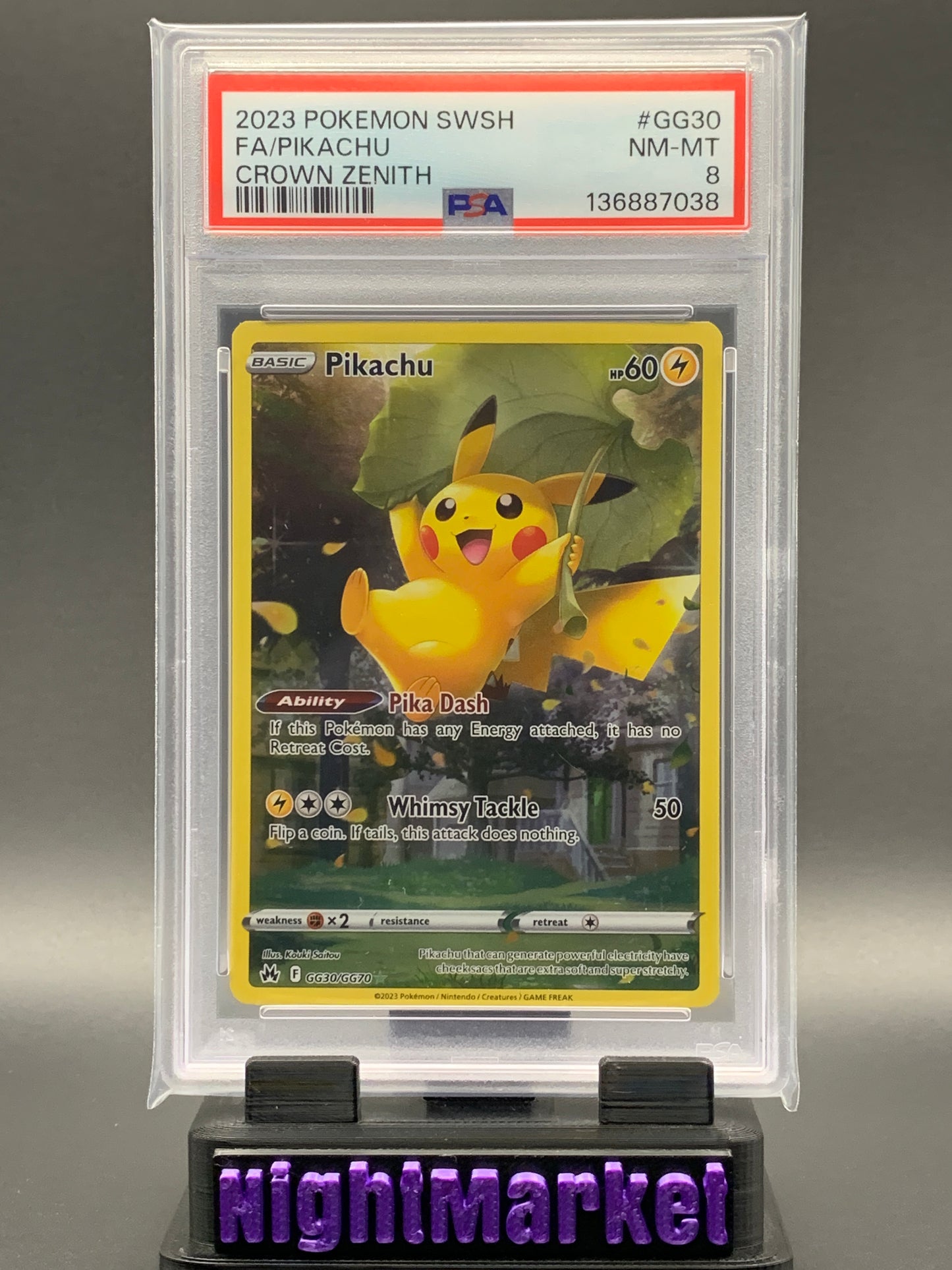 PSA 8 Pikachu EN #GG30