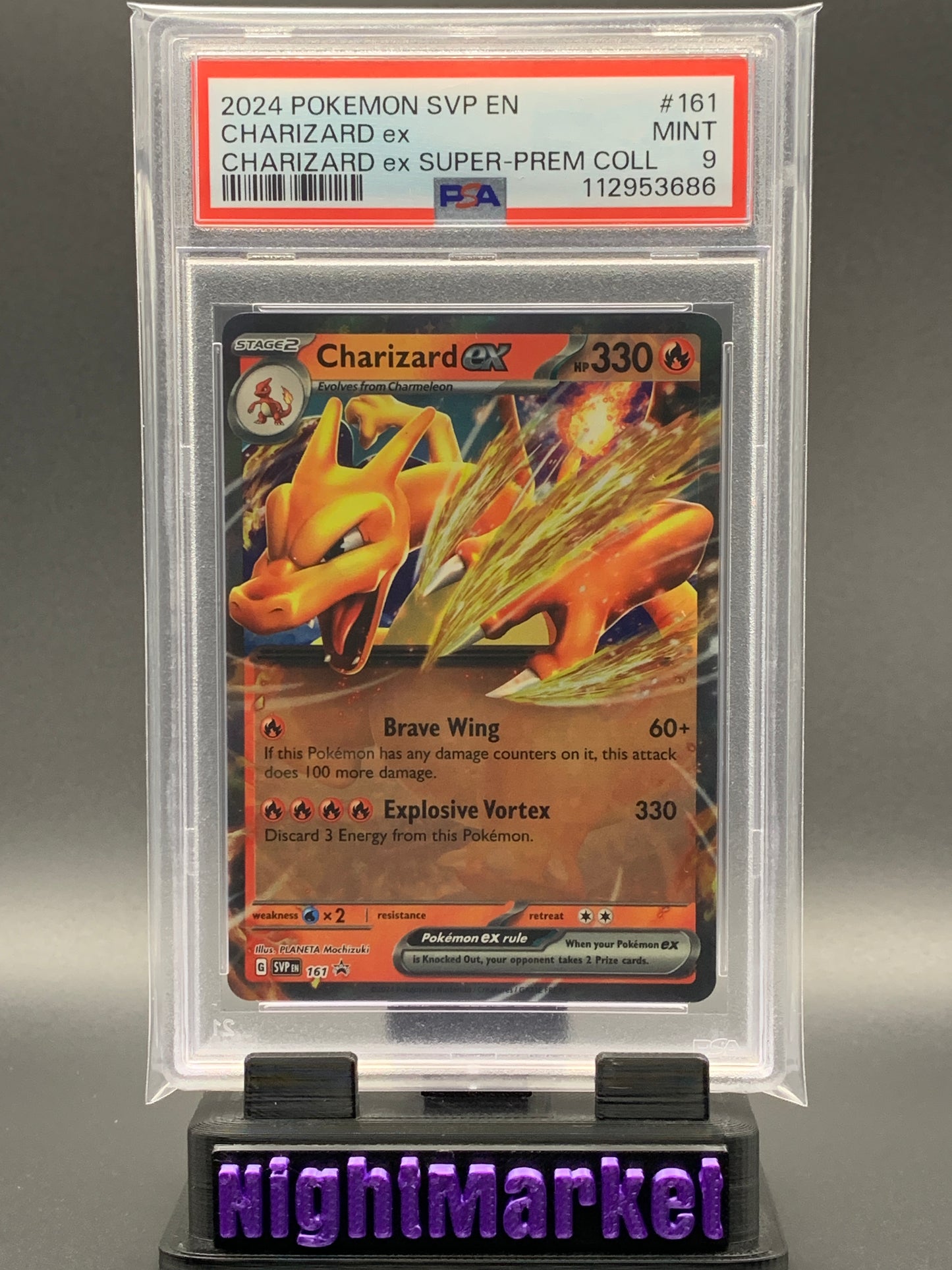 PSA 9 Charizard EX EN #161