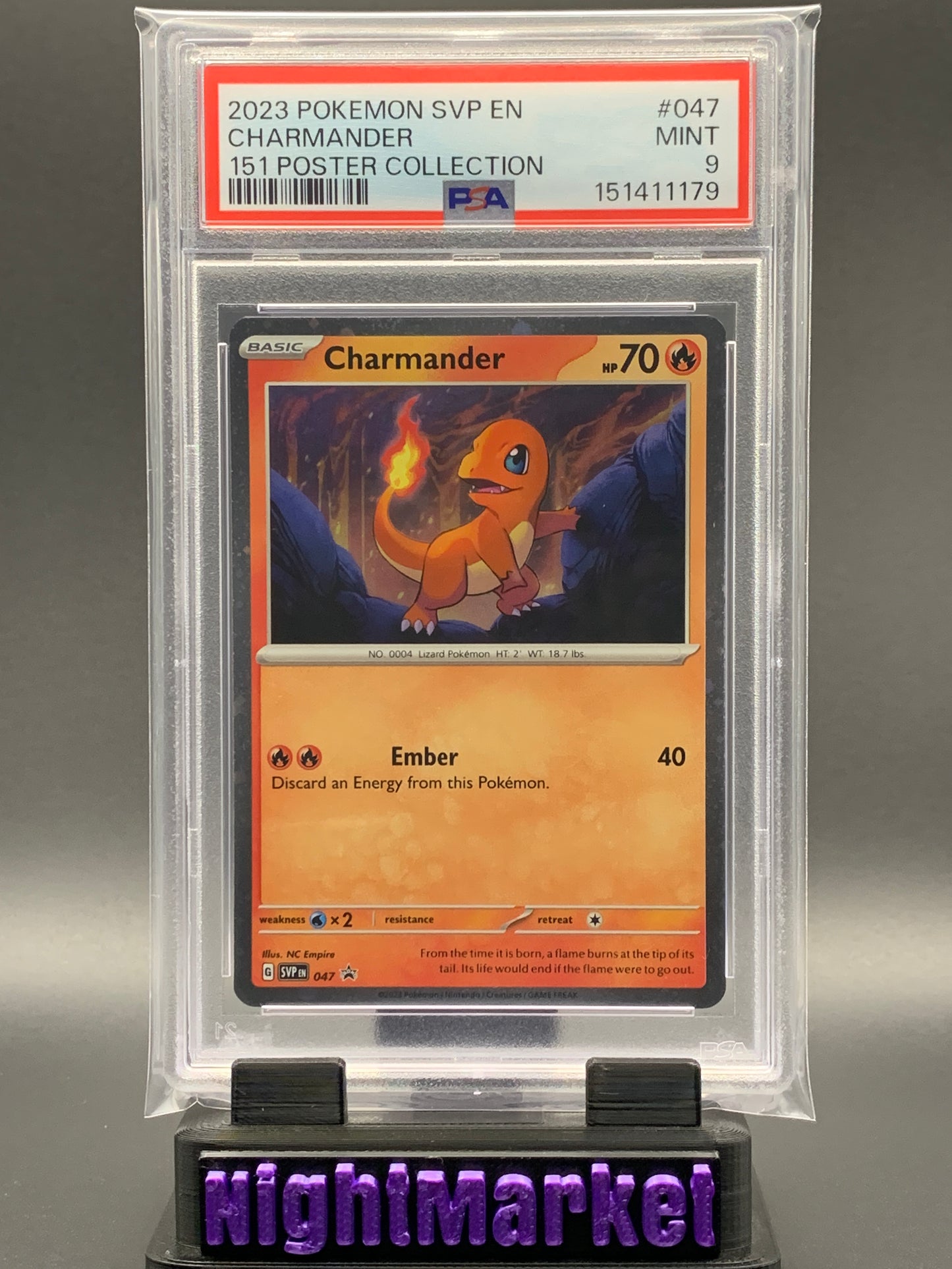 PSA 9 Charmander EN #047