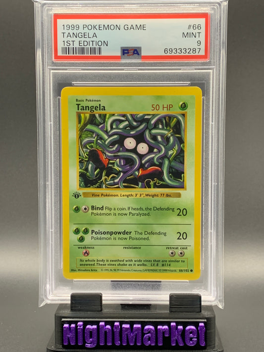 PSA 9 Tangela 1st Edition EN #66