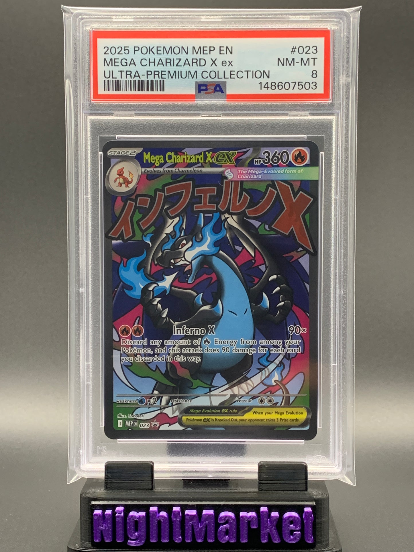 PSA 8 Mega Charizard X EX EN #023