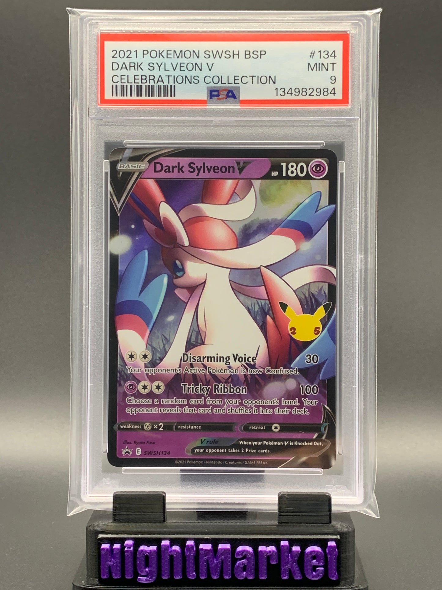 PSA 9 Dark Sylveon V EN #134