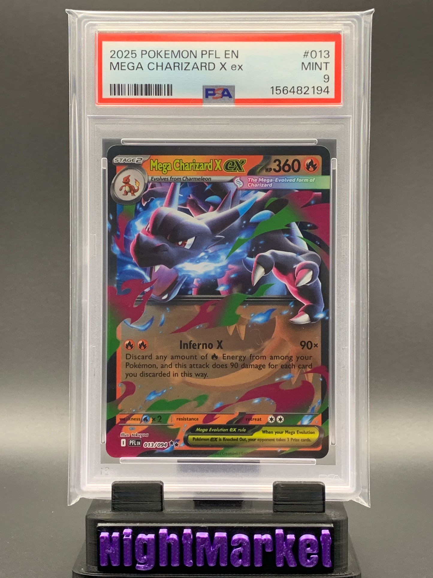 PSA 9 Mega Charizard X EX #013
