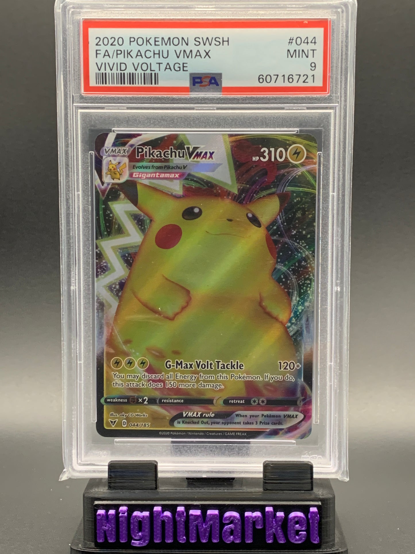 PSA 9 Pikachu VMAX EN #044