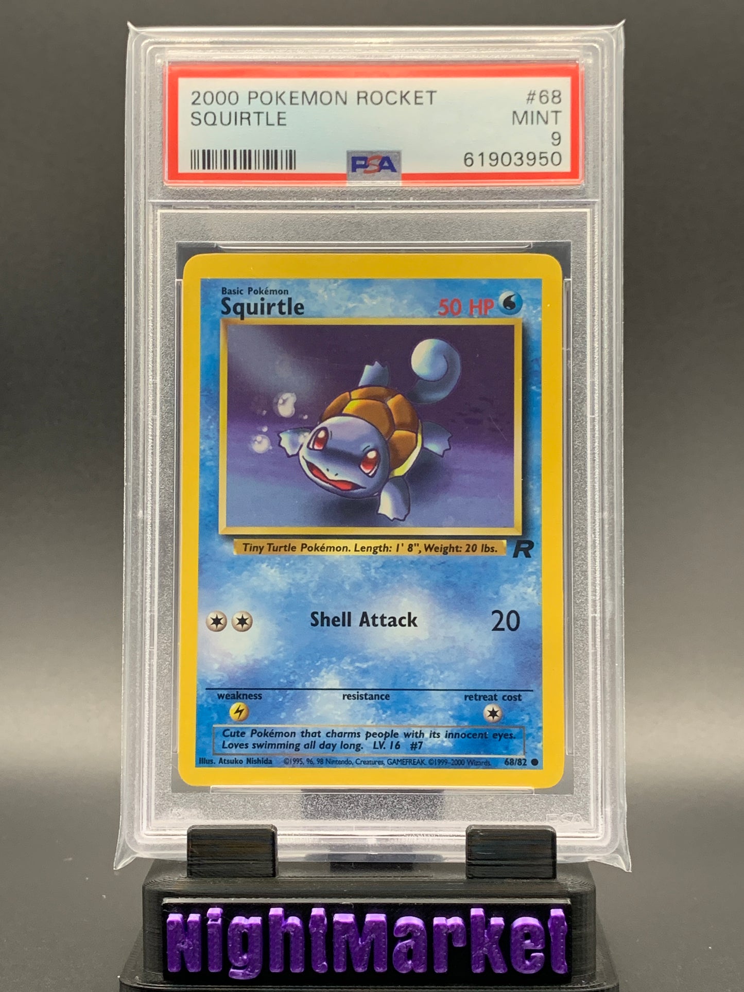 PSA 9 Squirtle Rocket EN #68