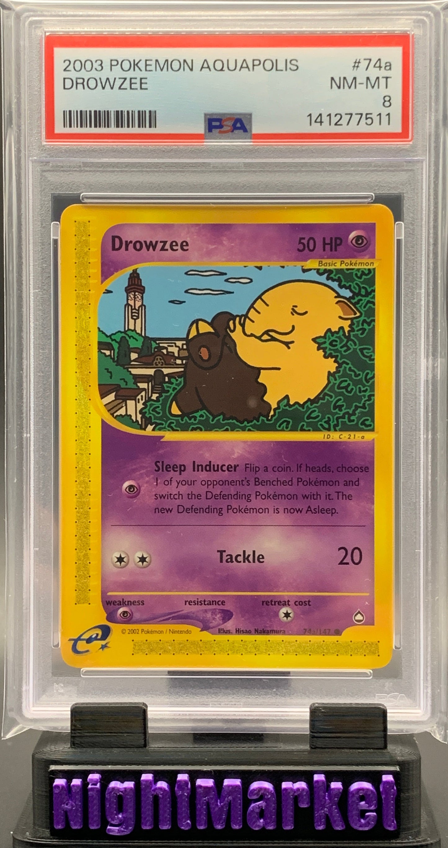 PSA 8 Drowzee EN #74a