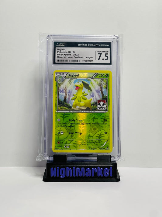 CGC 7.5 2/122 Bayleef Pokémon League Stamped