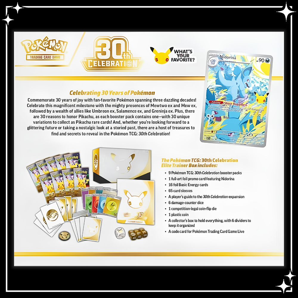 Pokémon TCG: 30th Anniversary Celebrations Elite Trainer Box