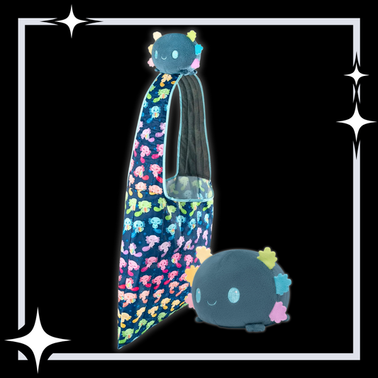 Plushie Tote Bag: Blue Axolotl
