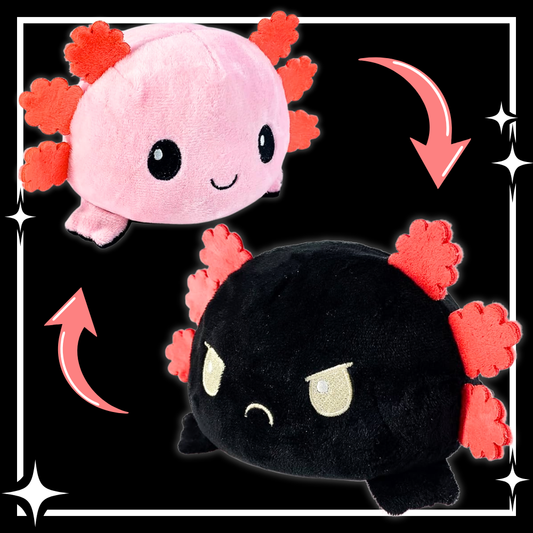 Reversible Axolotl Plush: Pink & Black