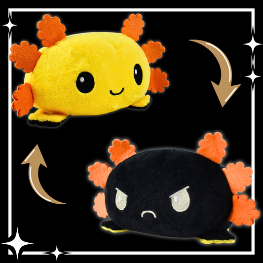 Reversible Axolotl Plush: Yellow & Black